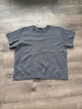 ATM Anthony Thomas Melillo Charcoal Gray Short-Sleeve Crewneck